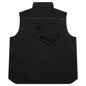 Multi-Pocket Zipped Down Vest - Black