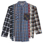 7 Cuts Flannel Shirt - Blue/White