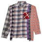 7 Cuts Flannel Shirt - Brown/Navy