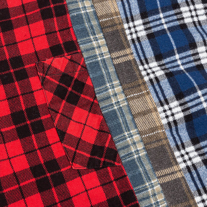 7 Cuts Wide Flannel Shirt - Red/Multi