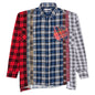 7 Cuts Wide Flannel Shirt - Red/Multi