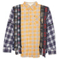 7 Cuts Zipped Wide Shirt - Gold/White