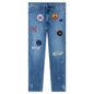 Assorted Patches Slim Jean - Indigo