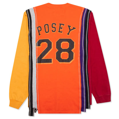 College 7 Cuts L/S Tee - Orange San