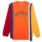 College 7 Cuts L/S Tee - Orange San