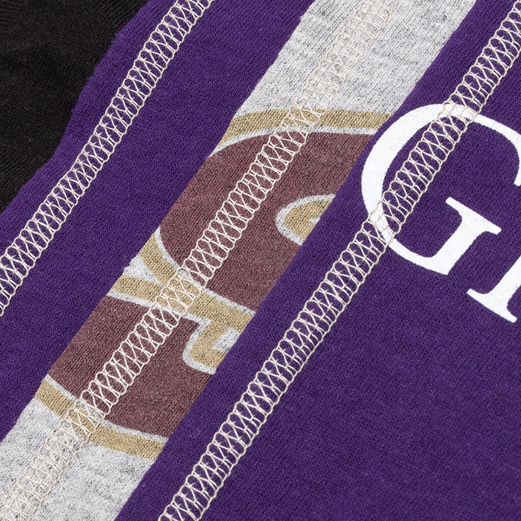 College 7 Cuts S/S Tee - Purple Grand