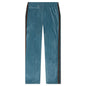 Narrow Track Pant C/PE Velour - Blue/Grey