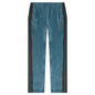 Narrow Track Pant C/PE Velour - Blue/Grey