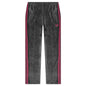 Narrow Track Pant C/PE Velour - Charcoal