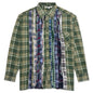 Ribbon Flannel Shirt - Olive/Cactus