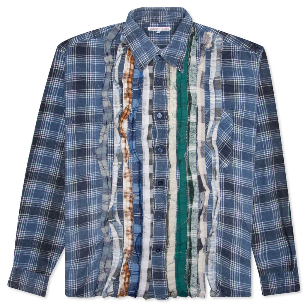 Ribbon Shirt - Blue/White