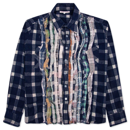 Ribbon Shirt - Navy/White