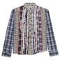 Ribbon Wide Flannel Shirt - Sand/Grey