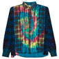 Ribbon Wide Flannel Shirt - Tie Dye