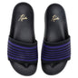 Track Line Shower Sandals - Black/Purple