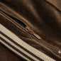 Velour Narrow Track Pant - Brown