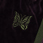 Velour Narrow Track Pant - Eggplant