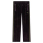 Velour Narrow Track Pant - Eggplant