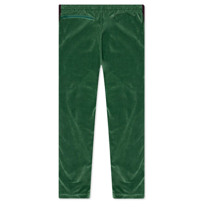 Velour Narrow Track Pant - Green