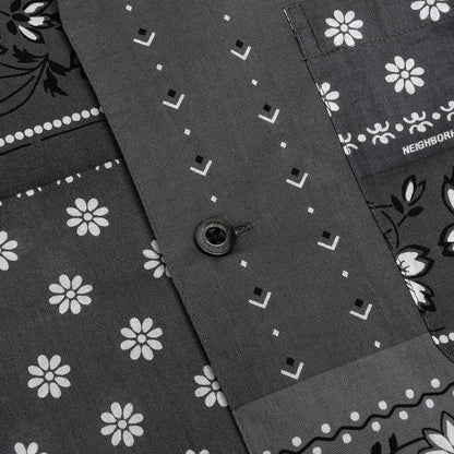 Bandana Chopped Shirt - Grey