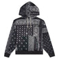 Bandana Chopped Hooded Sweatshirt - Black