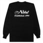 Script L/S C-Tee  - Black/White