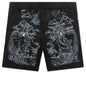 Wolf Print Board Shorts - Black