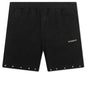 Star Print Board Shorts - Black
