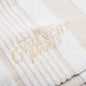 Bermuda Shorts with Stripes - White/Beige