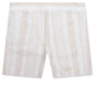 Bermuda Shorts with Stripes - White/Beige
