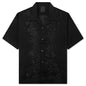 Boxy fit shirt in floral jacquard - Black
