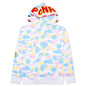 New Multi Camo 2nd Shark Full Zip Hoodie - White