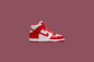 Dunk High (PS) - White/University Red