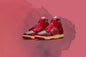 Dunk High 1985 SP "Red Acid Wash" - University Red/Chile Red