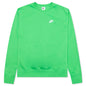 Sportswear Club Fleece Crew - LT Green Spark/White