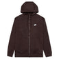Sportswear Club Fleece Full-Zip Hoodie - Brown Basalt/Brown Basalt/White