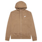 Sportswear Club Fleece Full-Zip Hoodie - Dark Driftwood/White