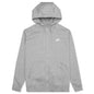 Sportswear Club Fleece Full-Zip Hoodie - Dark Grey Heather/Matte Silver