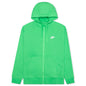 Sportswear Club Fleece Full-Zip Hoodie - LT Green Spark/LT Green Spark/White