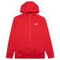 Sportswear Club Fleece Full-Zip Hoodie - University Red/White