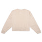 Sportswear Collection Essentials Women's Oversized Fleece Crew Sweatshirt - Sanddrift/White