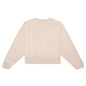 Sportswear Collection Essentials Women's Oversized Fleece Crew Sweatshirt - Sanddrift/White
