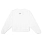 Sportswear Collection Essentials Women's Oversized Fleece Crew Sweatshirt - White/Black