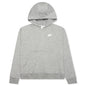 Sportswear Women's Club Essential 1/4 Zip Fleece Hoodie - Dark Grey Heather/White