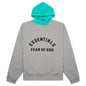 Nylon Fleece Hoodie - Dark Heather Oatmeal/Mint Leaf