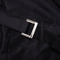 Belted Nylon Bermuda Cargo Shorts - Black