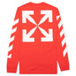 Blue Mona Lisa L/S Tee - Fiery Red/White