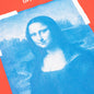 Blue Mona Lisa S/S Slim Tee - Fiery Red/White