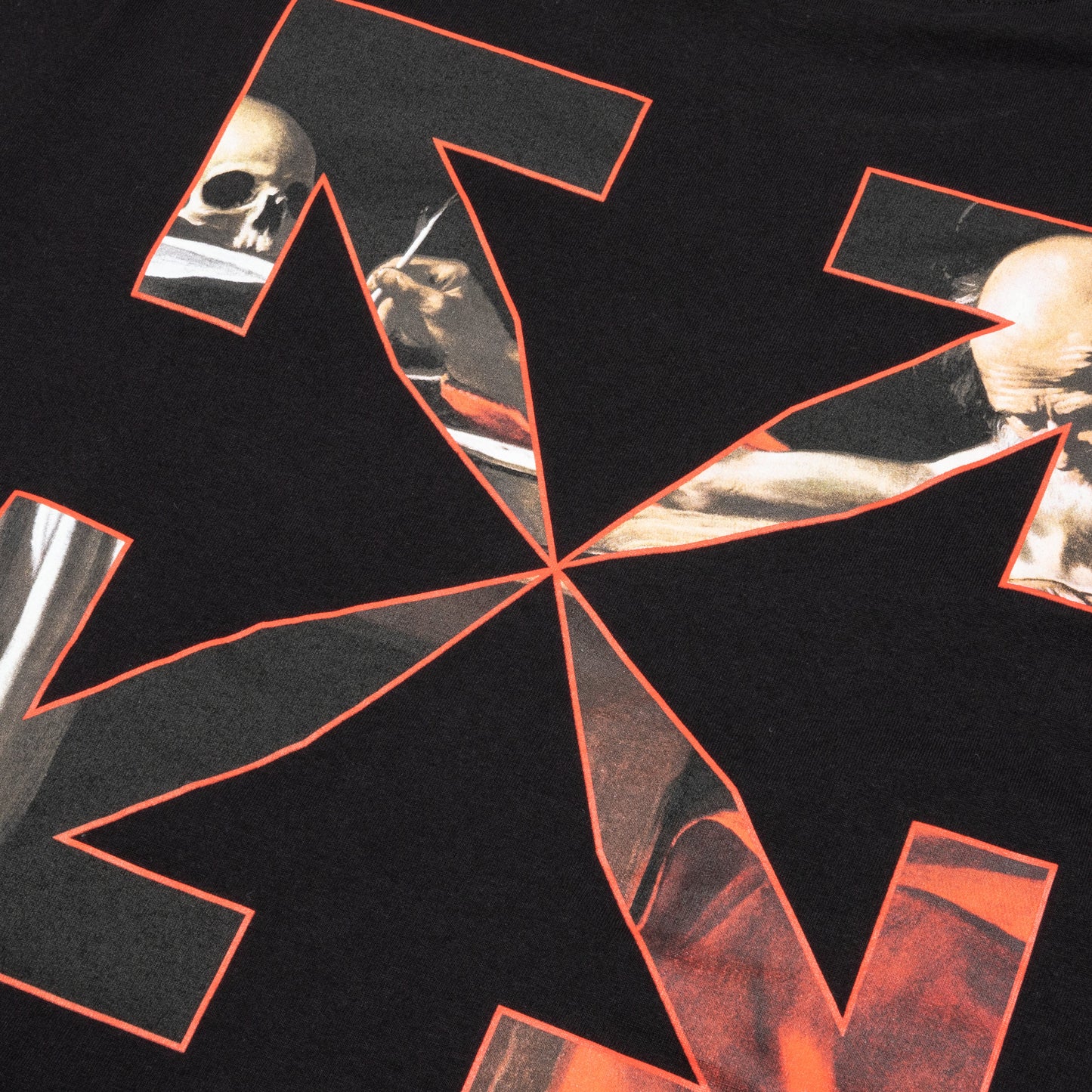 Caravaggio S/S Slim Tee - Black/Red