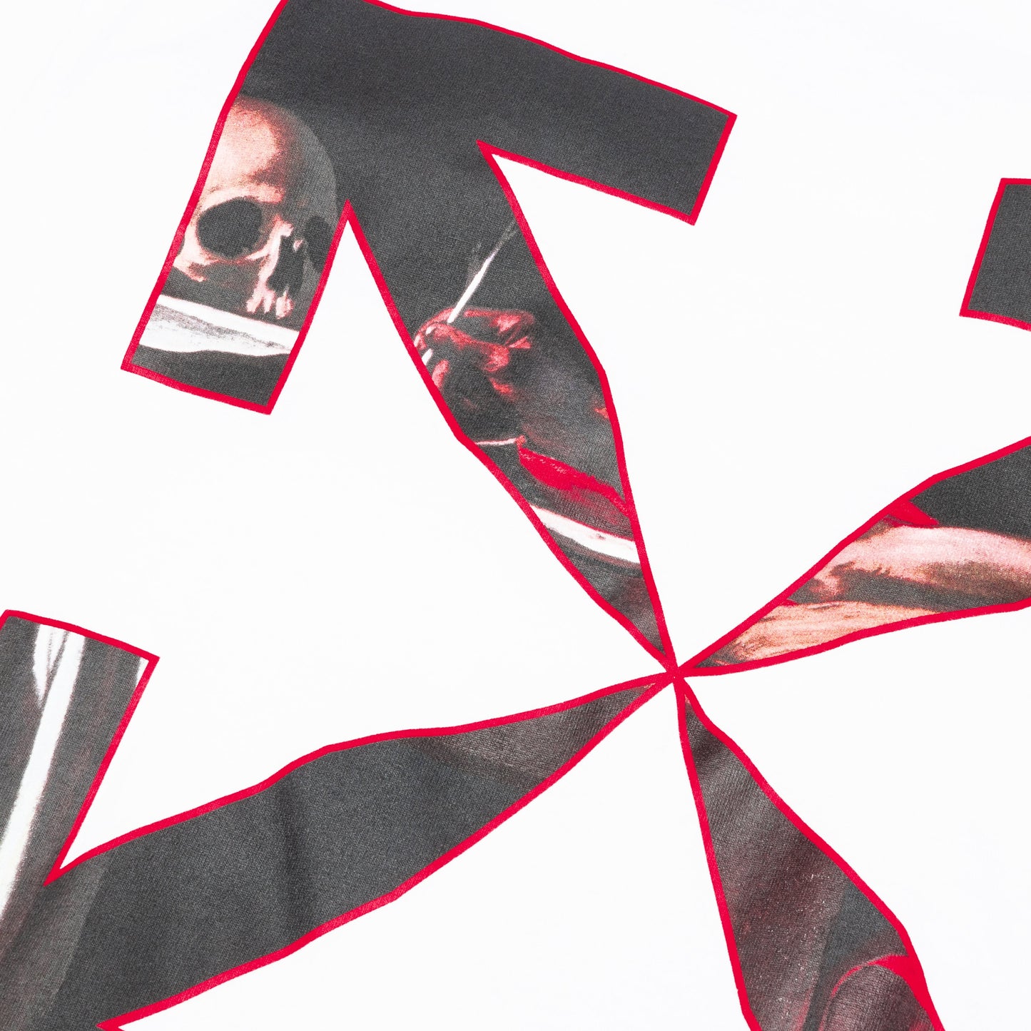 Caravaggio S/S Slim Tee - White/Red